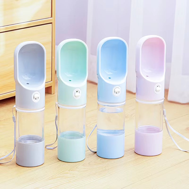 Portable Pet Water Bottle with Food Container 2 in 1 Pet Travel Bowl Puppy Dog Cat Outdoor Drinking Bottle Food Dispenser Feeder