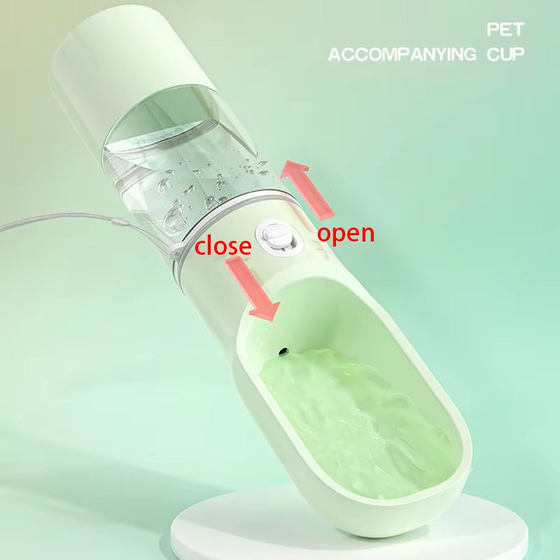 Portable Pet Water Bottle with Food Container 2 in 1 Pet Travel Bowl Puppy Dog Cat Outdoor Drinking Bottle Food Dispenser Feeder